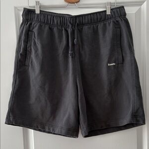 Roots Size L Gray Cotton Drawstring 7” Inseam Sweat Shorts